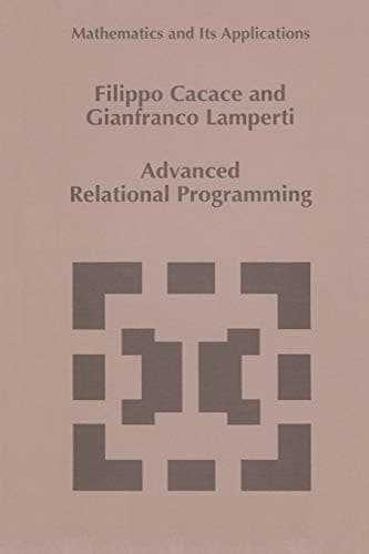 Cover of Advanced relational programming by Filippo Cacace