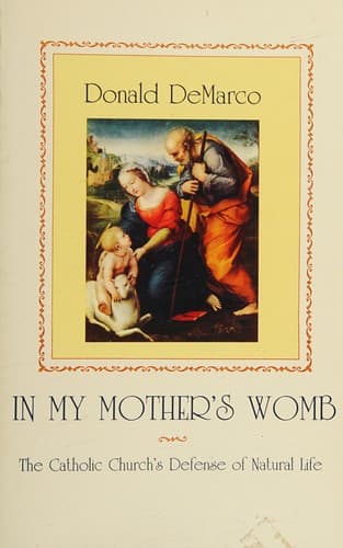 Cover of In My Mother's Womb by Donald DeMarco