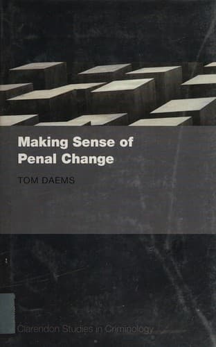 Cover of Making sense of penal change by Tom Daems