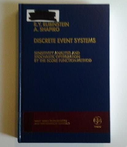Cover of Discrete event systems by Reuven Y. Rubinstein
