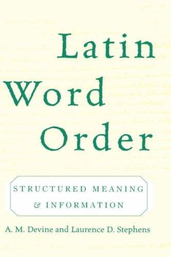 Cover of Latin word order by A. M. Devine