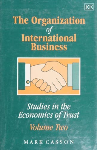 Cover of The organization of international business by Mark Casson