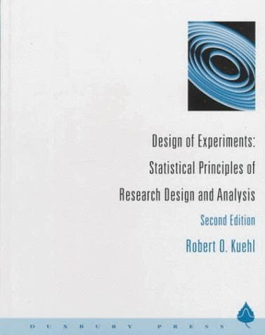 Cover of Design of experiments by R. O. Kuehl