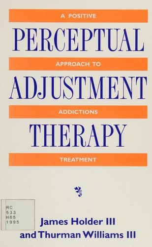 Cover of Perceptual adjustment therapy by James Holder