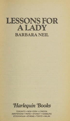 Cover of Lessons For a Lady by Barbara Neil