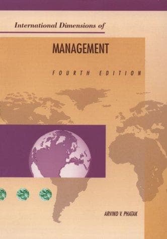 Cover of International dimensions of management by Arvind V. Phatak