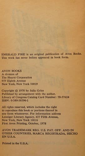 Cover of Emerald Fire by Julia Grice