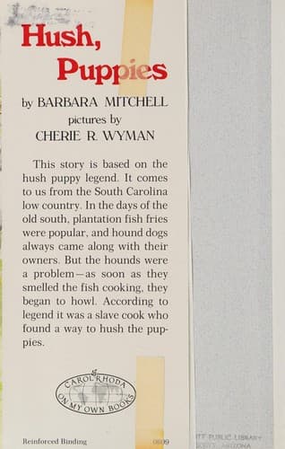 Cover of Hush, puppies by Mitchell, Barbara