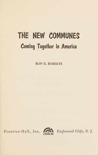 Cover of The new communes by Ron E Roberts