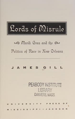 Cover of Lords of misrule by James Gill undifferentiated