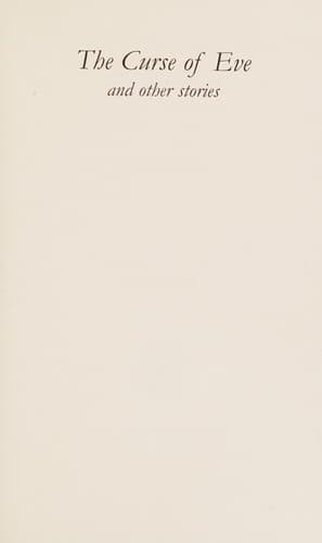 Cover of The curse of Eve and other stories by Liliana V. Blum