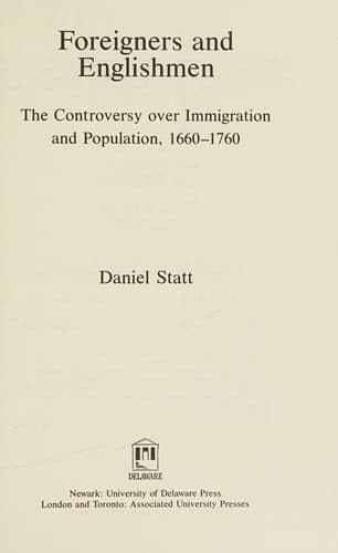 Cover of Foreigners and Englishmen by Daniel Statt