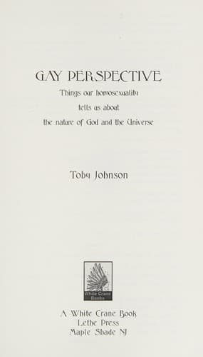 Cover of Gay Perspective by Edwin Clark Johnson