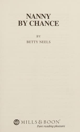 Cover of Nanny by Chance by Betty Neels