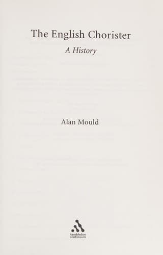 Cover of The English chorister by Alan Mould