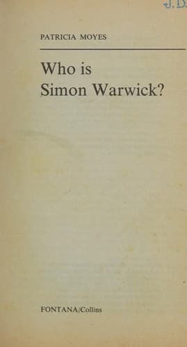 Cover of Who Is Simon Warwick? by Patricia Moyes