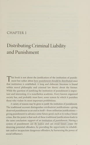 Cover of Distributive principles of criminal law by Paul H. Robinson