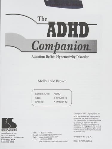 Cover of The ADHD companion by Molly Lyle Brown