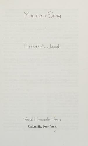 Cover of Mountain song by Elizabeth Janoski
