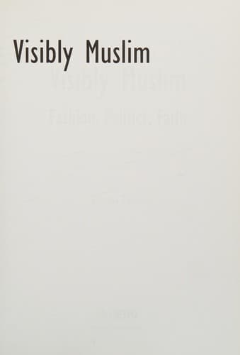 Cover of Visibly Muslim by Emma Tarlo