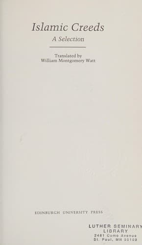 Cover of Islamic Creeds by W. Montgomery Watt