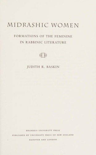 Cover of Midrashic women by Judith Reesa Baskin