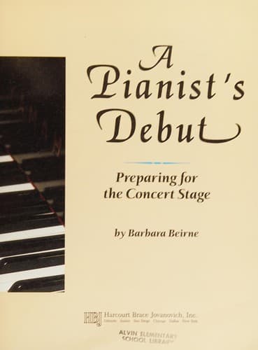 Cover of A pianist's debut by Barbara Beirne