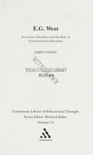 Cover of E.G. West by James Tooley