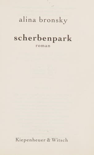 Cover of Scherbenpark by Alina Bronsky