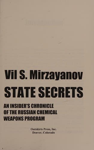 Cover of State secrets by Vil S. Mirzayanov