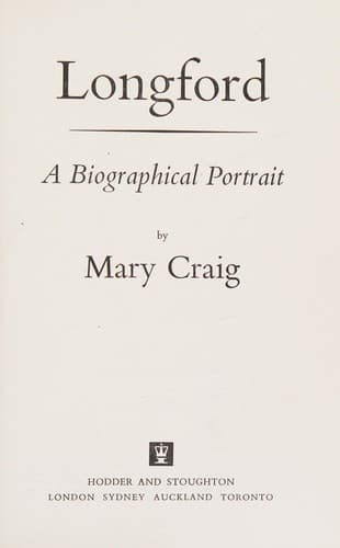 Cover of Longford by Mary Craig