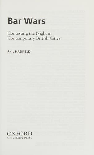 Cover of Bar wars by Phil Hadfield