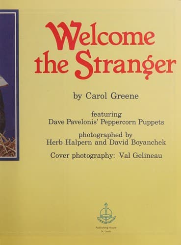 Cover of Welcome the stranger by Carol Greene