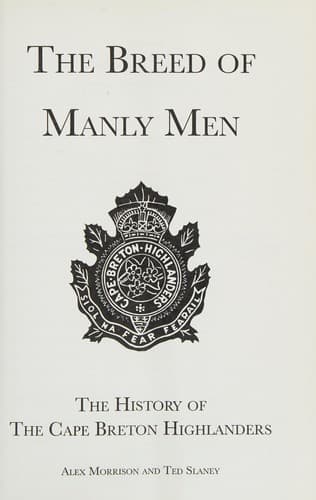 Cover of The breed of manly men by Morrison, Alex