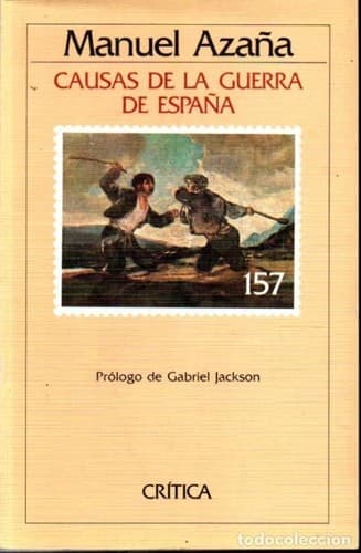 Cover of Causas de la guerra de España by Manuel Azaña