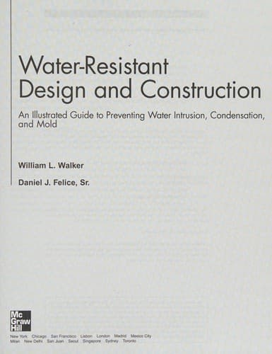 Cover of Water-resistant design and construction by William L. Walker