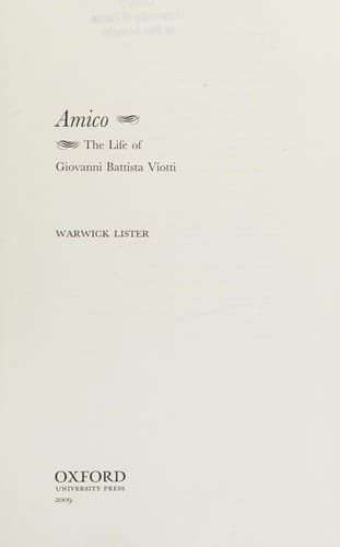 Cover of Amico by Warwick Lister