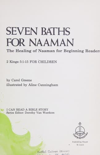 Cover of Seven baths for Naaman by Carol Greene