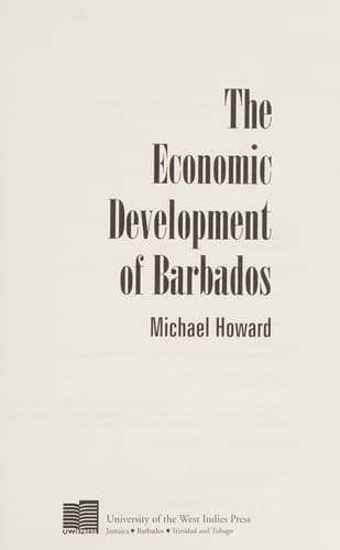 Cover of The economic development of Barbados by Michael McGregor Howard