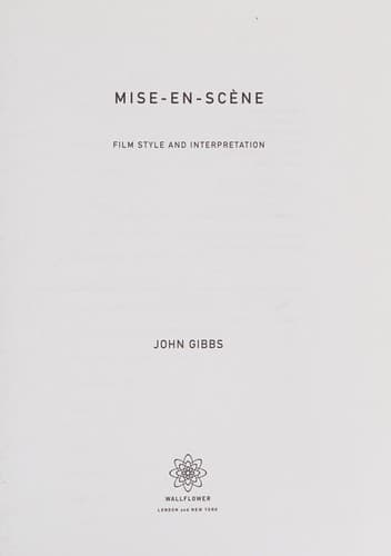 Cover of Mise-en-scène by John Gibbs