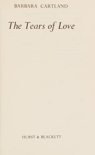 Cover of The Tears of Love by Barbara Cartland