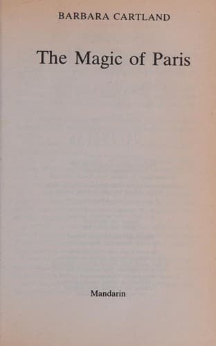 Cover of The Magic of Paris by Barbara Cartland