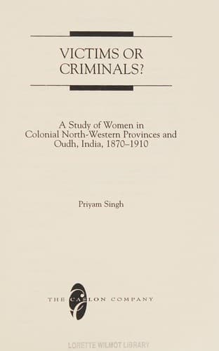 Cover of Victims or criminals? by Priyam Singh
