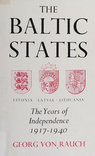 Cover of Geschichte der baltischen Staaten by Georg von Rauch