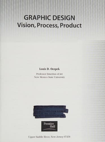 Cover of Graphic design by Louis D. Ocepek