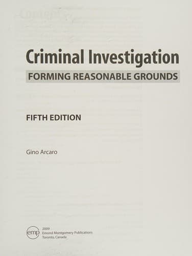 Cover of Criminal investigation by Gino Arcaro