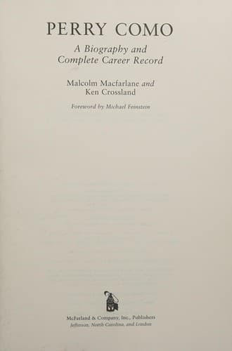 Cover of Perry Como by Malcolm Macfarlane