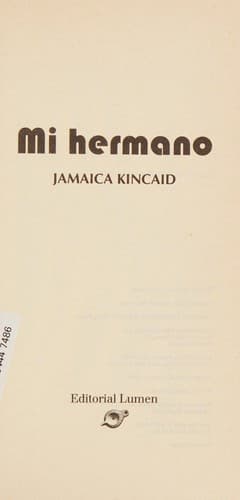 Cover of Mi Hermano by Jamaica Kincaid