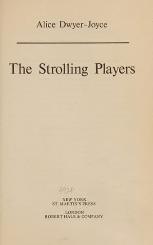 Cover of The strolling players by Alice Dwyer-Joyce