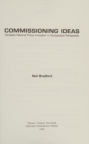 Cover of Commissioning ideas by Neil Bradford